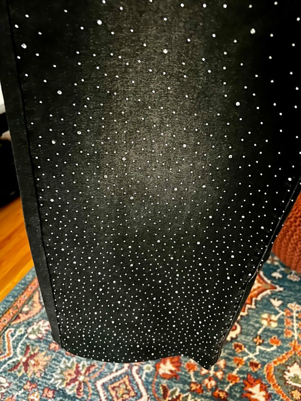 FASHION NOVA Not So Average Stretch Embellished Straight Leg Black JEANS Sz. 16 - Picture 11 of 13